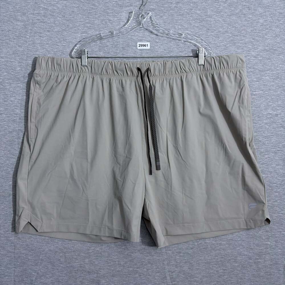 NWT Fabletics Men's Size 4X Brown One Shot 7" Inseam Lined Activewear Shorts